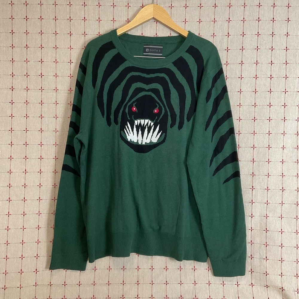 WeLoveFine Dota 2 Tidehunter Green Gamer Sweater XXL 2XL Oversized Unisex Cotton